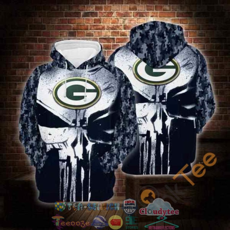 Nfl-Green-Bay-Packers-Skull-Camo-Hoodie-3D-1