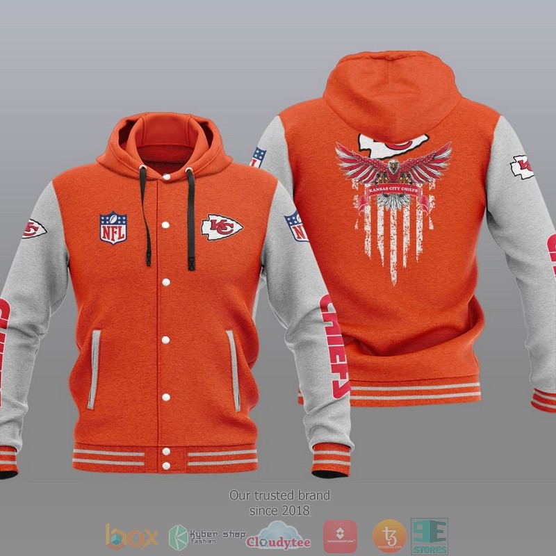 Nfl Kansas City Chiefs Eagle American Flag Baseball Jacket Hoodie Nfl Kansas City Chiefs Eagle American Flag Baseball Jacket Hoodie