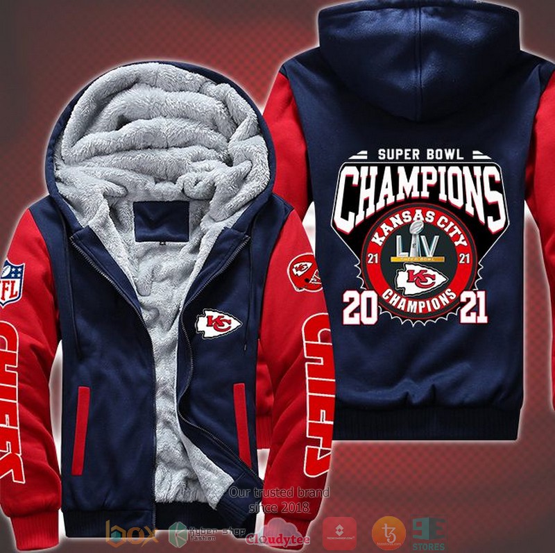 Nfl Kansas City Chiefs Logo Super Bowl Liv Champions 2021 3D Fleece Hoodie Nfl Kansas City Chiefs Logo Super Bowl Liv Champions 2021 3D Fleece Hoodie