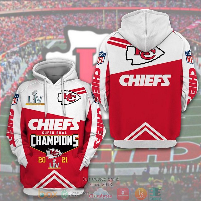 Nfl Kansas City Chiefs Super Bowl Liv Champions 2021 3D Hoodie Nfl Kansas City Chiefs Super Bowl Liv Champions 2021 3D Hoodie