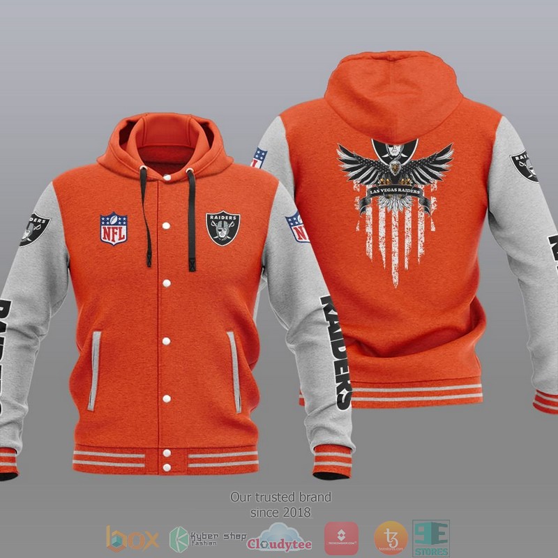 Nfl Las Vegas Raiders Eagle American Flag Baseball Jacket Hoodie Nfl Las Vegas Raiders Eagle American Flag Baseball Jacket Hoodie