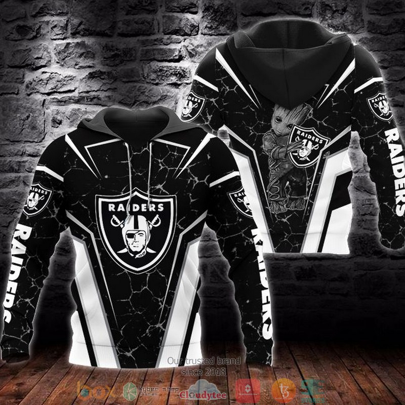 Nfl Las Vegas Raiders Groot 3D Hoodie Nfl Las Vegas Raiders Groot 3D Hoodie