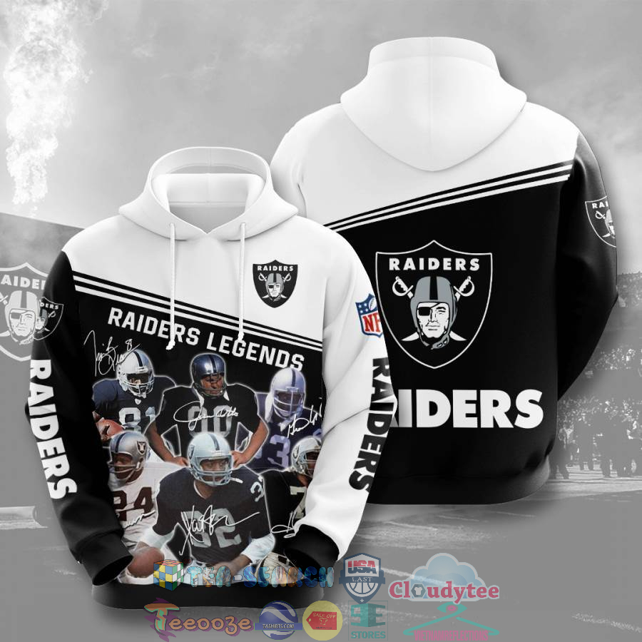 Nfl Las Vegas Raiders Legends Signatures Hoodie 3D Hot Sale 2024