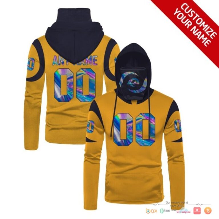 Nfl-Los-Angeles-Rams-Navy-Yellow-Hologram-3D-Hoodie-Mask-1