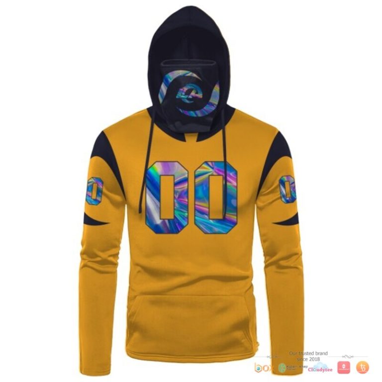 Nfl-Los-Angeles-Rams-Navy-Yellow-Hologram-3D-Hoodie-Mask-2