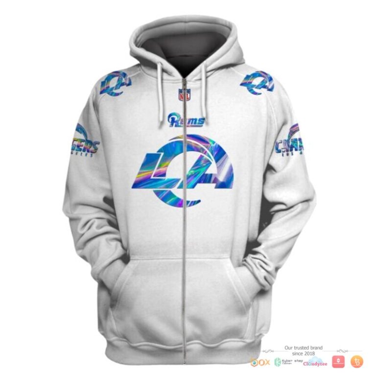 Nfl-Los-Angeles-Rams-White-Hologram-Custom-3D-Shirt-Hoodie-2