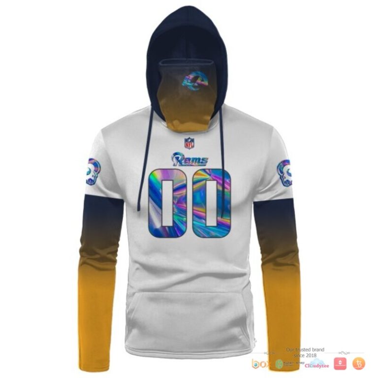 Nfl-Los-Angeles-Rams-White-Yellow-Hologram-3D-Hoodie-Mask-2