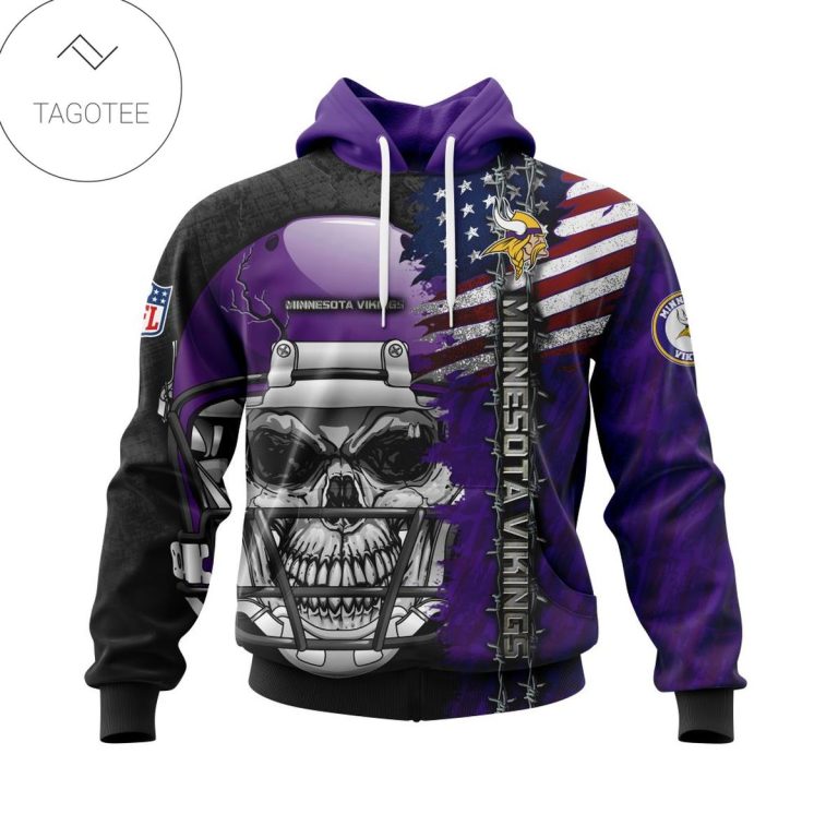 Nfl-Minnesota-Vikings-Skull-With-Helmets-2022-Hoodie-1