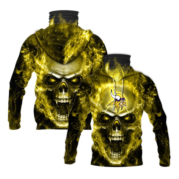 Nfl-Minnesota-Vikings-Yellow-Flameskull-3D-Hoodie-Mask-1