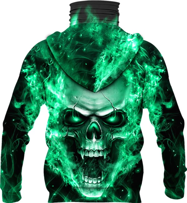 Nfl New York Jets Flameskull 3D Hoodie Mask Nfl New York Jets Flameskull 3D Hoodie Mask