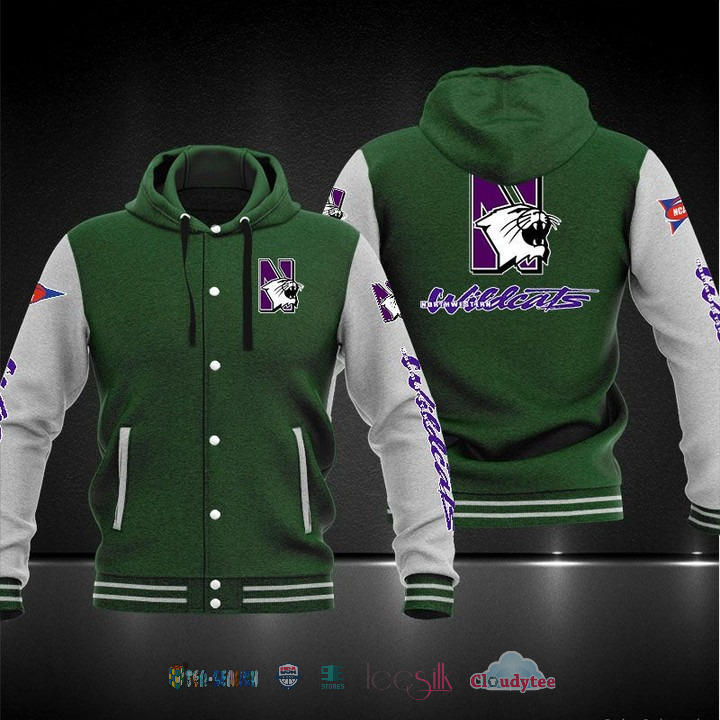 Northwestern Wildcats Football Baseball Hoodie Jacket Northwestern Wildcats Football Baseball Hoodie Jacket