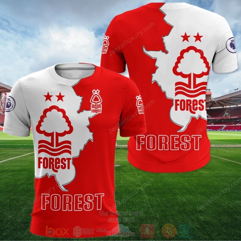 Nottingham Forest F.C Red-White 3D Hoodie Nottingham Forest F.C Red-White 3D Hoodie