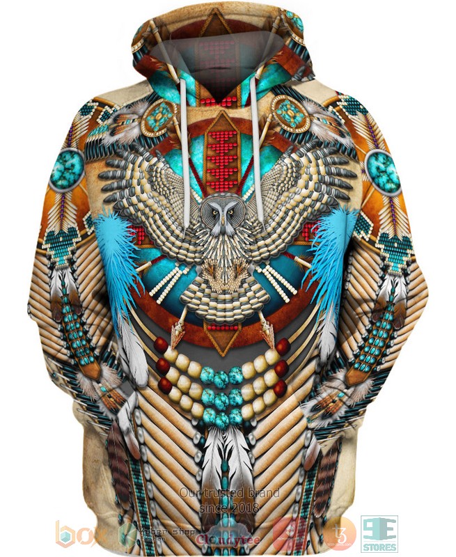 Owl-Native-American-3D-Hoodie-1-1