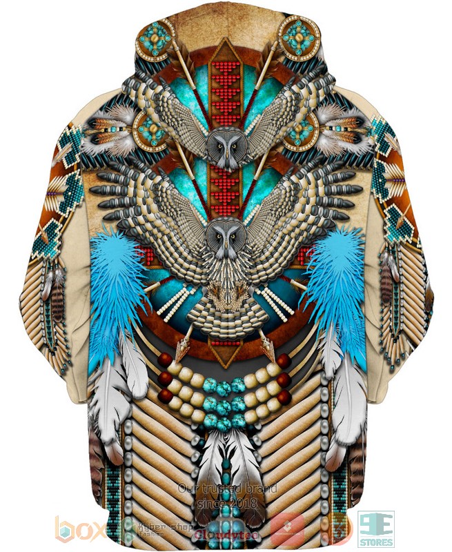 Owl Native American 3D Hoodie Owl Native American 3D Hoodie