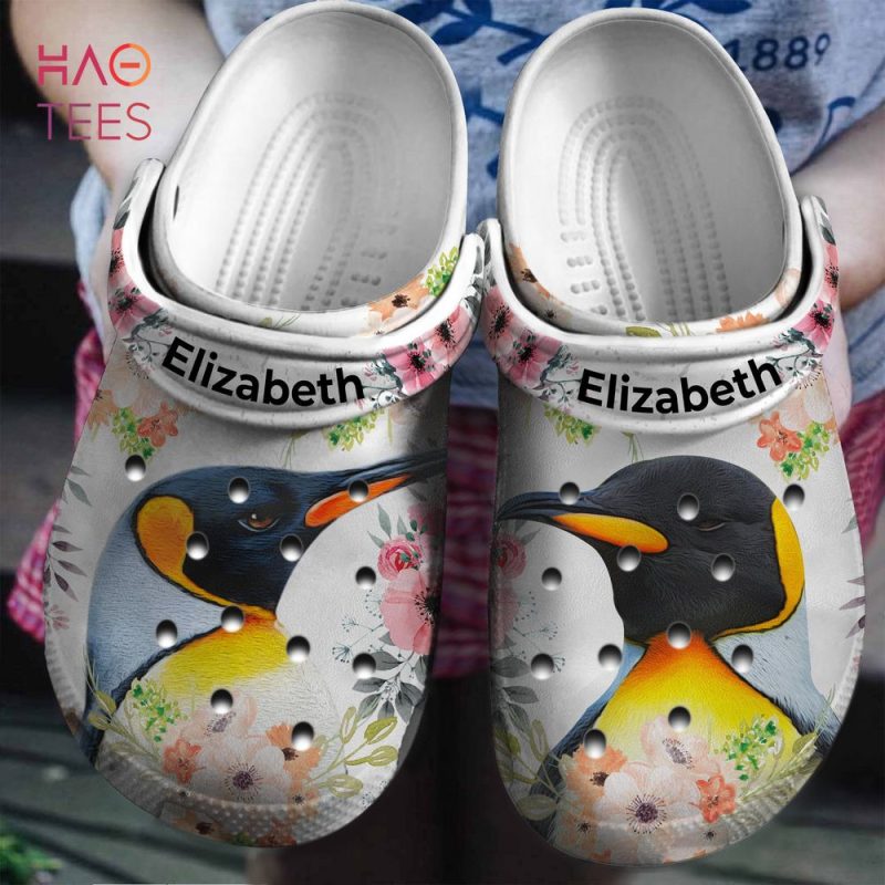 Penguin Flower Personalized Crocs Shoes With Your Name Hot Sale 2024