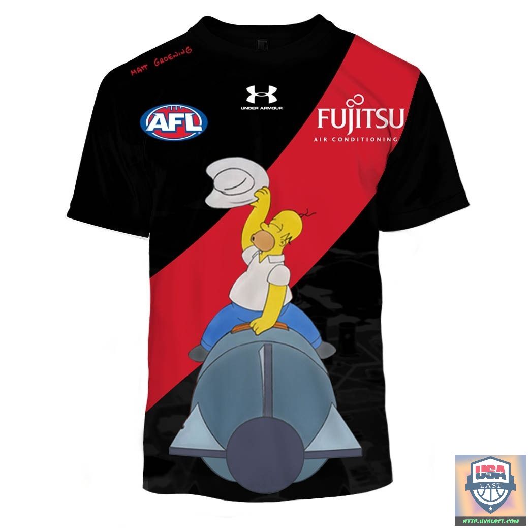 Personalize Afl Essendon Bombers The Simpsons 3D Hoodie T-Shirt Personalize Afl Essendon Bombers The Simpsons 3D Hoodie T-Shirt