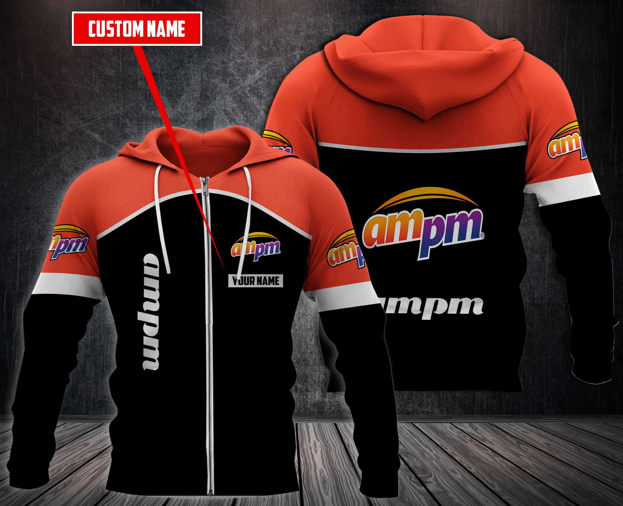Personalized Ampm 3D Fleece Hoodie Personalized Ampm 3D Fleece Hoodie