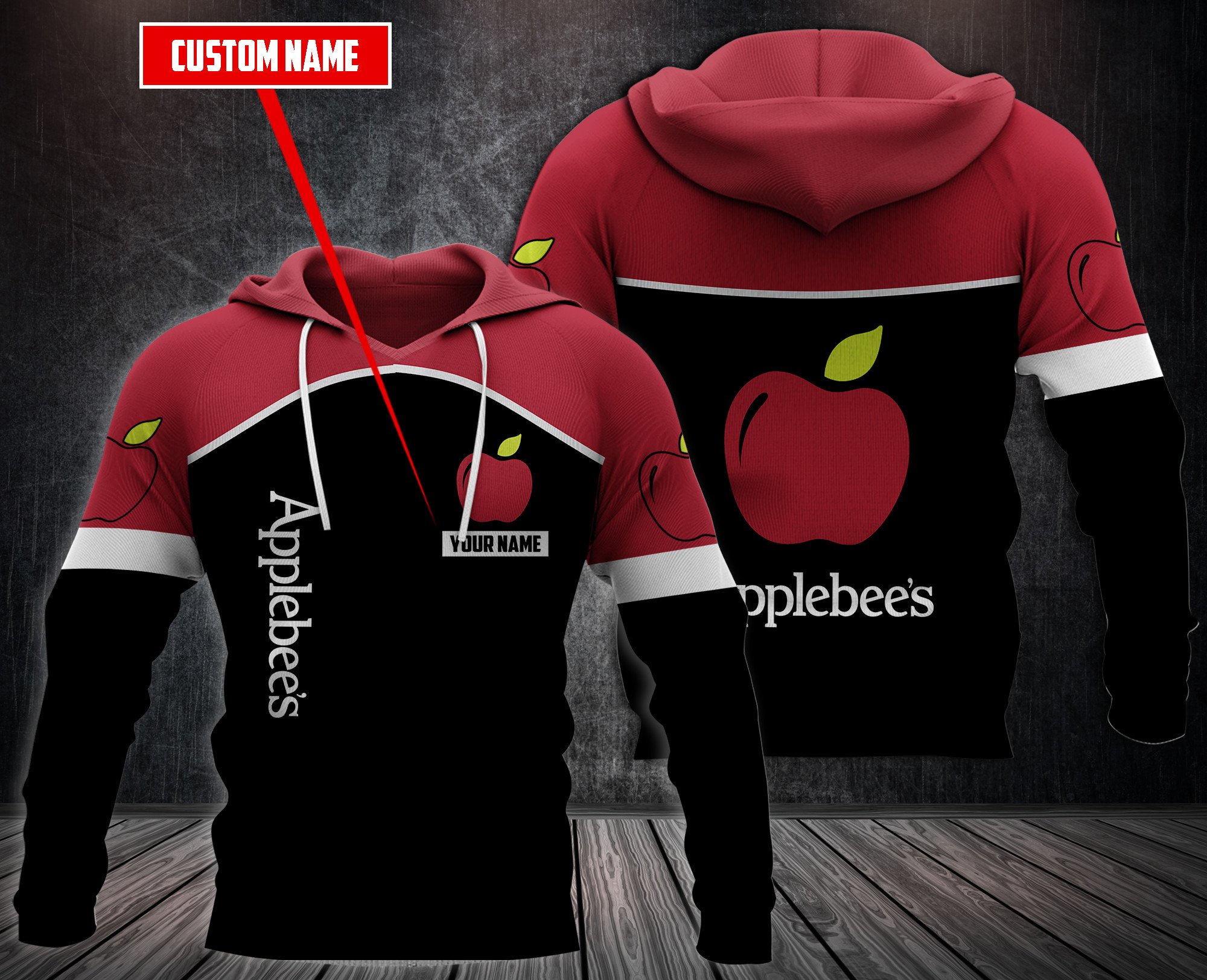 Personalized-Applebees-3D-Fleece-Hoodie-Hoodie-2