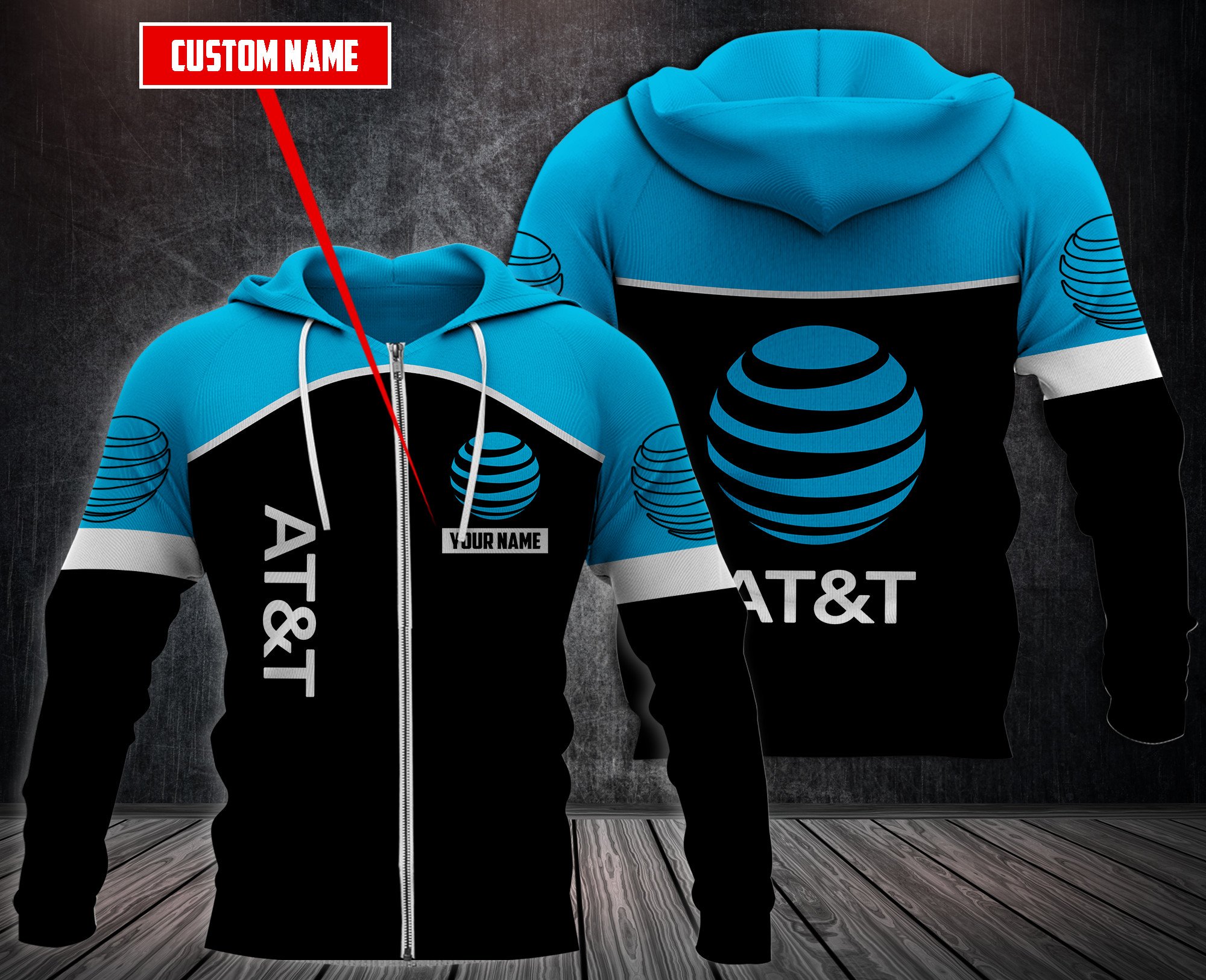 Personalized At&T 3D Hoodie Personalized At&T 3D Hoodie