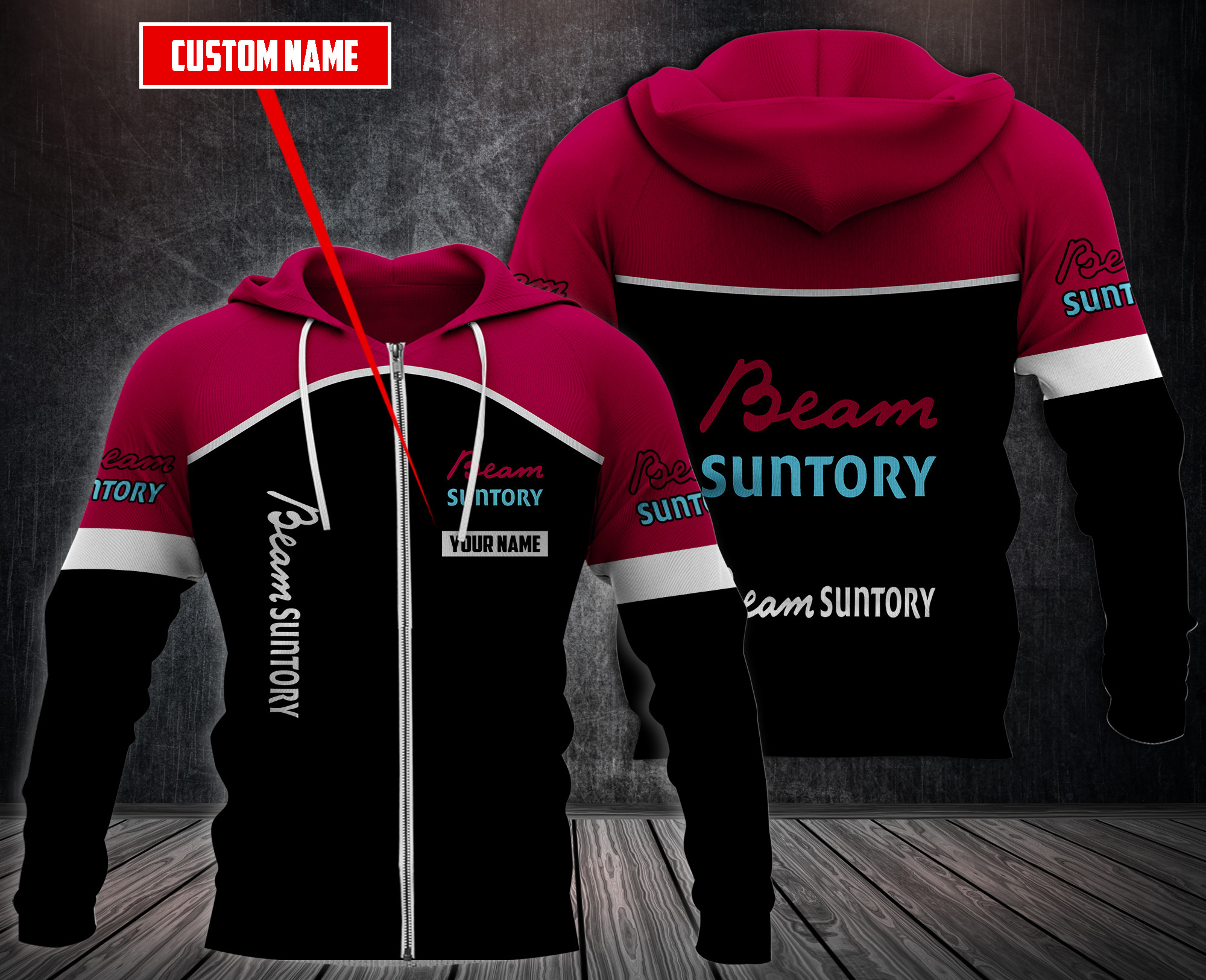 Personalized Beam Suntory 3D Fleece Hoodie Personalized Beam Suntory 3D Fleece Hoodie