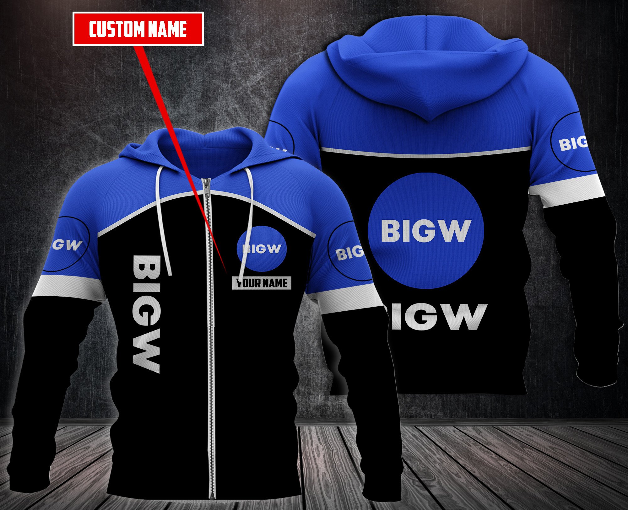 Personalized Big W 3D Hoodie Personalized Big W 3D Hoodie