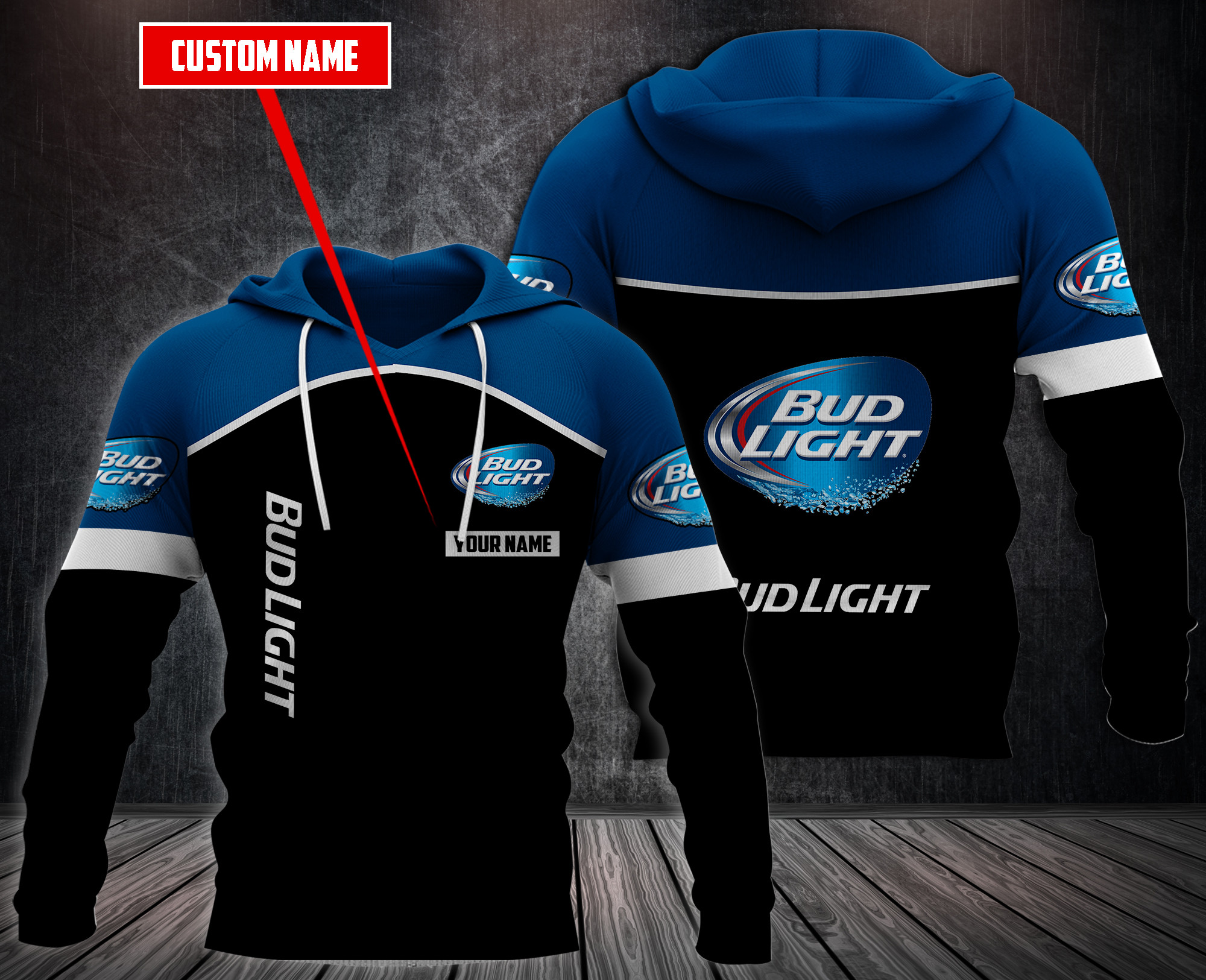 Personalized Bud Light 3D Fleece Hoodie Personalized Bud Light 3D Fleece Hoodie