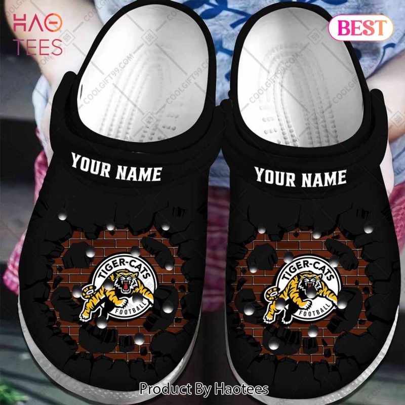 Personalized CFL Hamilton Tiger Cats Broken Wall Crocs Personalized CFL Hamilton Tiger Cats Broken Wall Crocs