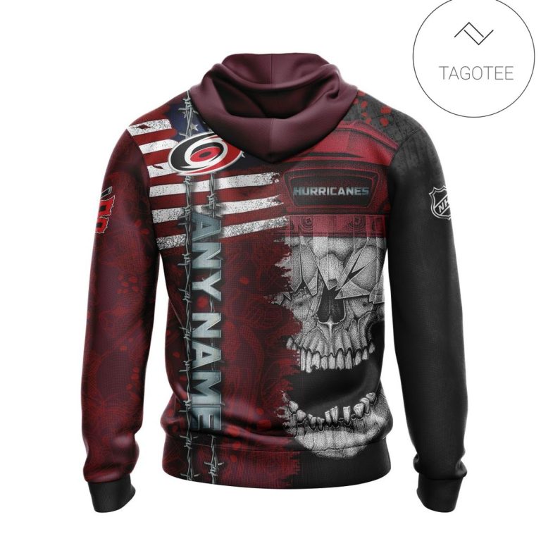 Personalized-Carolina-Hurricanes-Skull-Hoodie-2