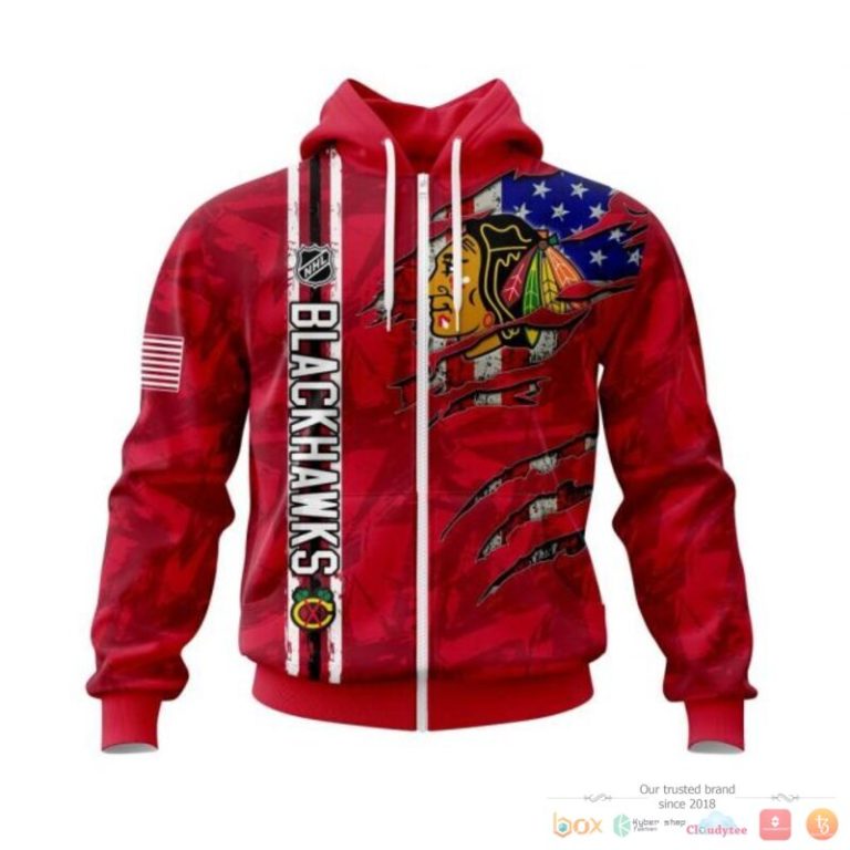 Personalized-Chicago-Blackhawks-With-American-Flag-3D-Shirt-Hoodie-2