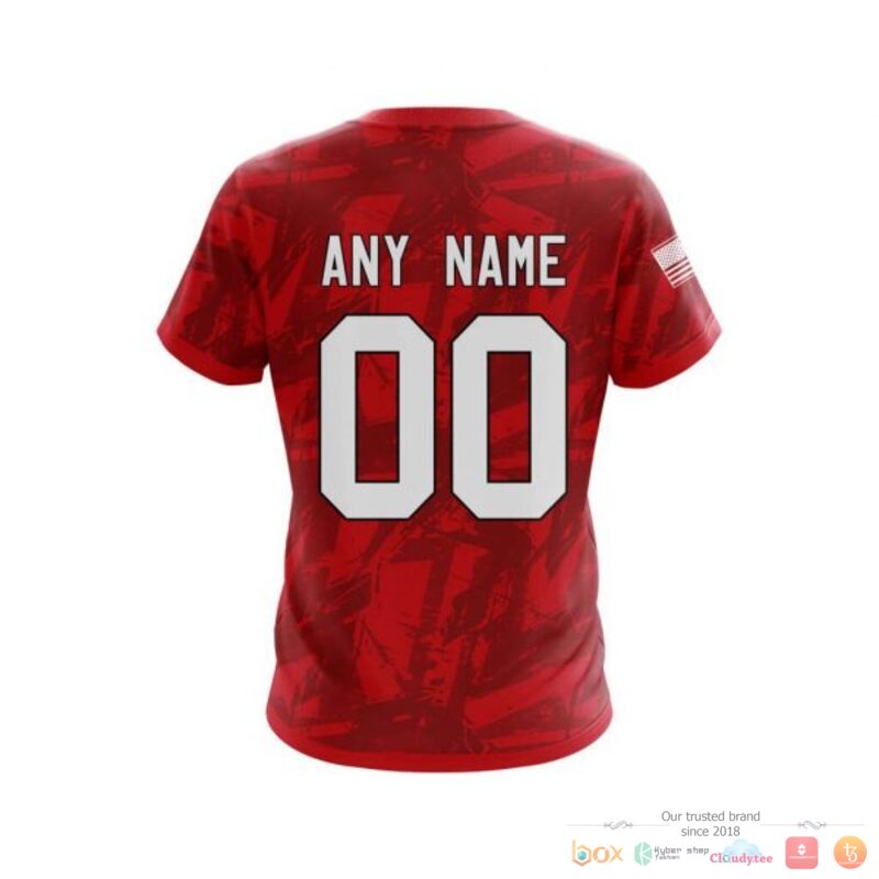 Personalized Chicago Blackhawks With American Flag 3D Shirt Personalized Chicago Blackhawks With American Flag 3D Shirt