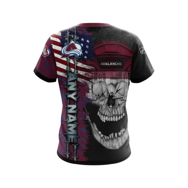Personalized Colorado Avalanche Skull Concept 3D Shirt Personalized Colorado Avalanche Skull Concept 3D Shirt