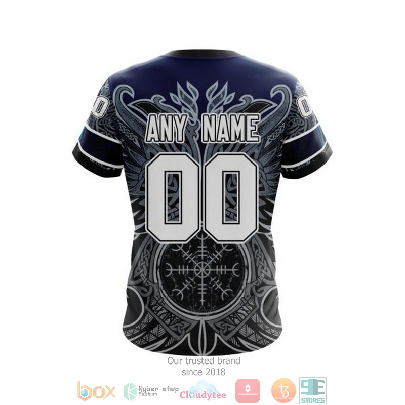 Personalized Columbus Blue Jackets Nhl Norse Viking Symbols Custom 3D Shirt Personalized Columbus Blue Jackets Nhl Norse Viking Symbols Custom 3D Shirt