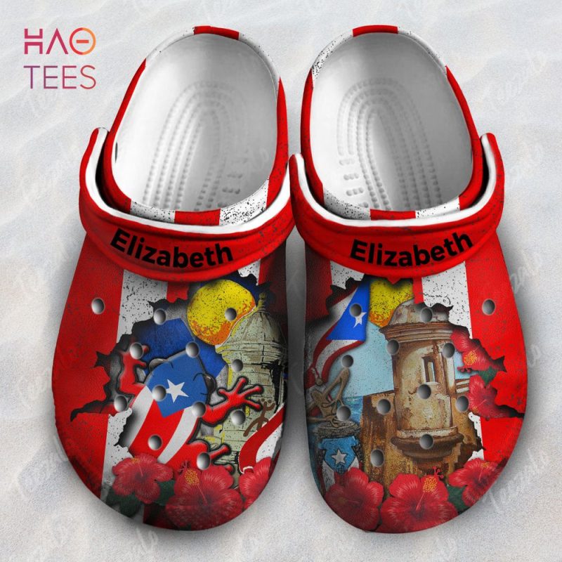 Personalized Coqui Frog Puerto Rican Flag Crocs Shoes Gift for Puerto Rico Lover Personalized Coqui Frog Puerto Rican Flag Crocs Shoes Gift for Puerto Rico Lover