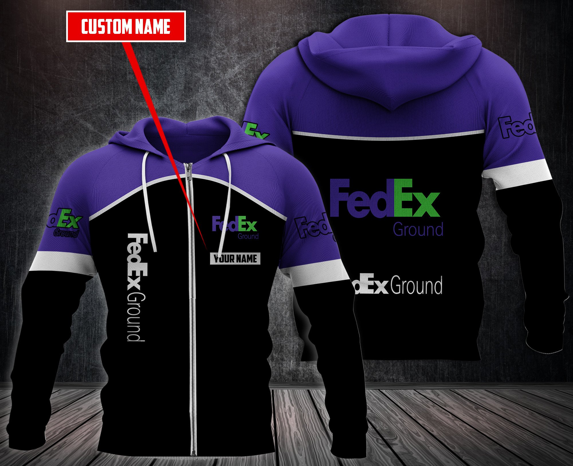 Personalized Fedex Ground 3D Fleece Hoodie Personalized Fedex Ground 3D Fleece Hoodie