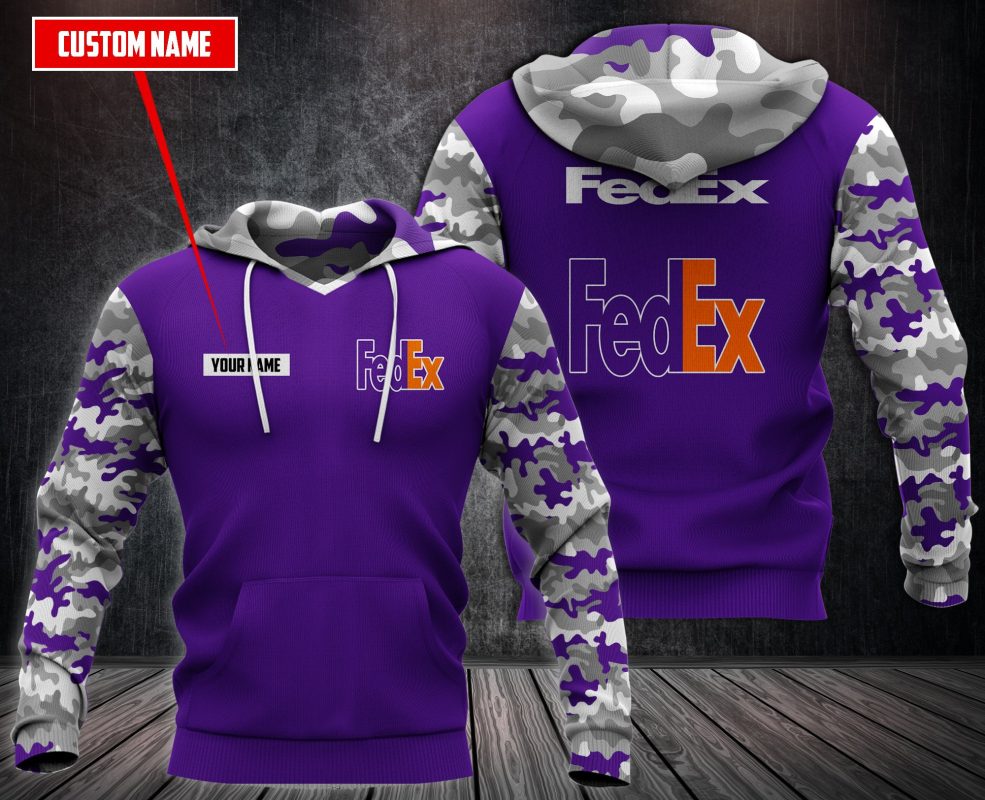 Personalized Fedex Purple 3D Fleece Hoodie Hoodie Hot Sale 2024