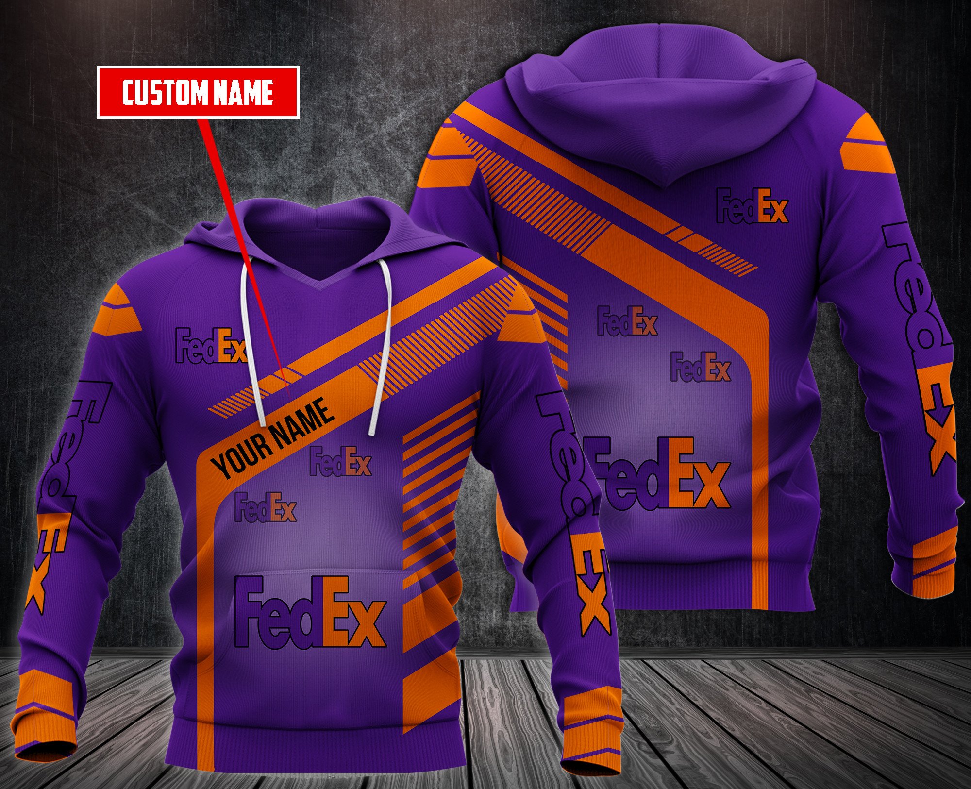 Personalized Fedex Purple Custom All Over Print 3D Hoodie Personalized Fedex Purple Custom All Over Print 3D Hoodie
