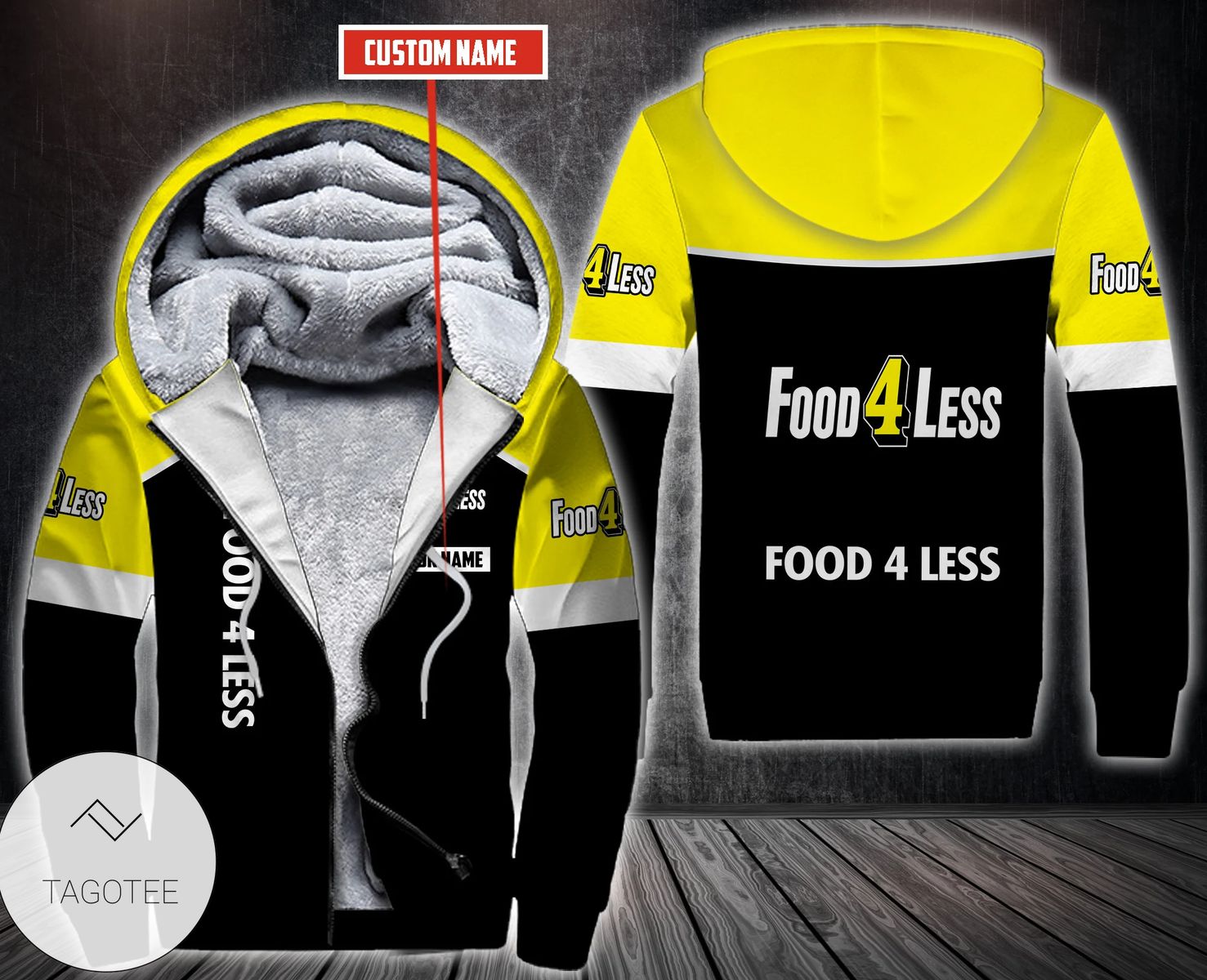 Personalized Food 4 Less Fleece Hoodie Personalized Food 4 Less Fleece Hoodie