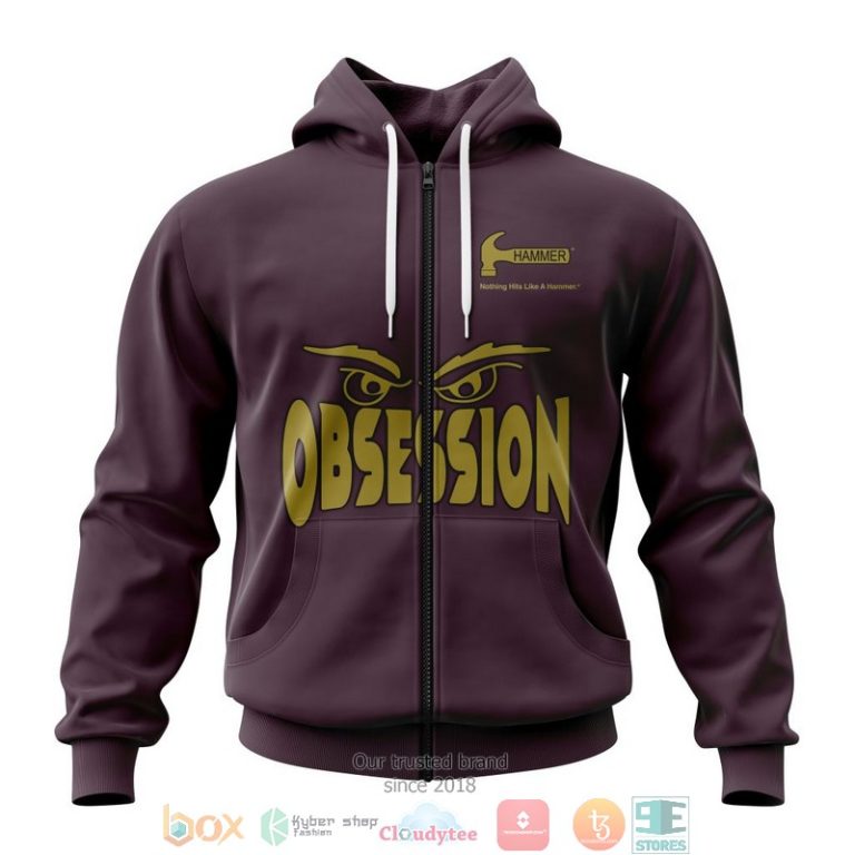 Personalized Hammer Obsession Tour Bowling Custom Dark Brown 3D Shirt Hoodie Hot Sale 2024