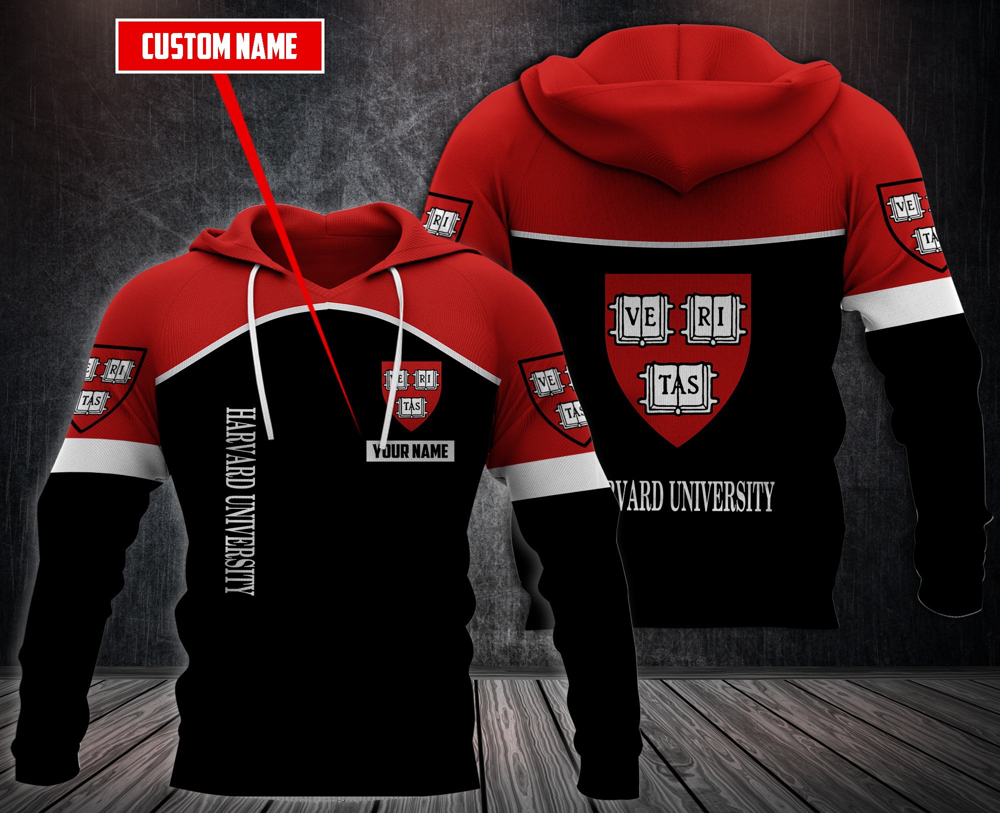 Personalized-Harvard-University-Custom-Hoodie-Fleece-Hoodie-2