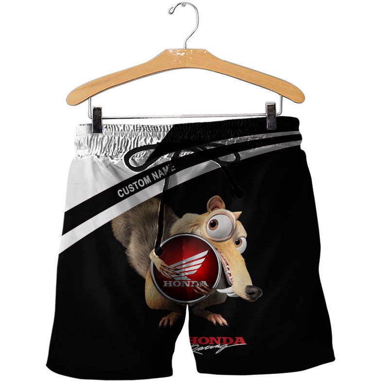 Personalized Honda Racing Scrat Ice Age Custom 3D Shirt Personalized Honda Racing Scrat Ice Age Custom 3D Shirt