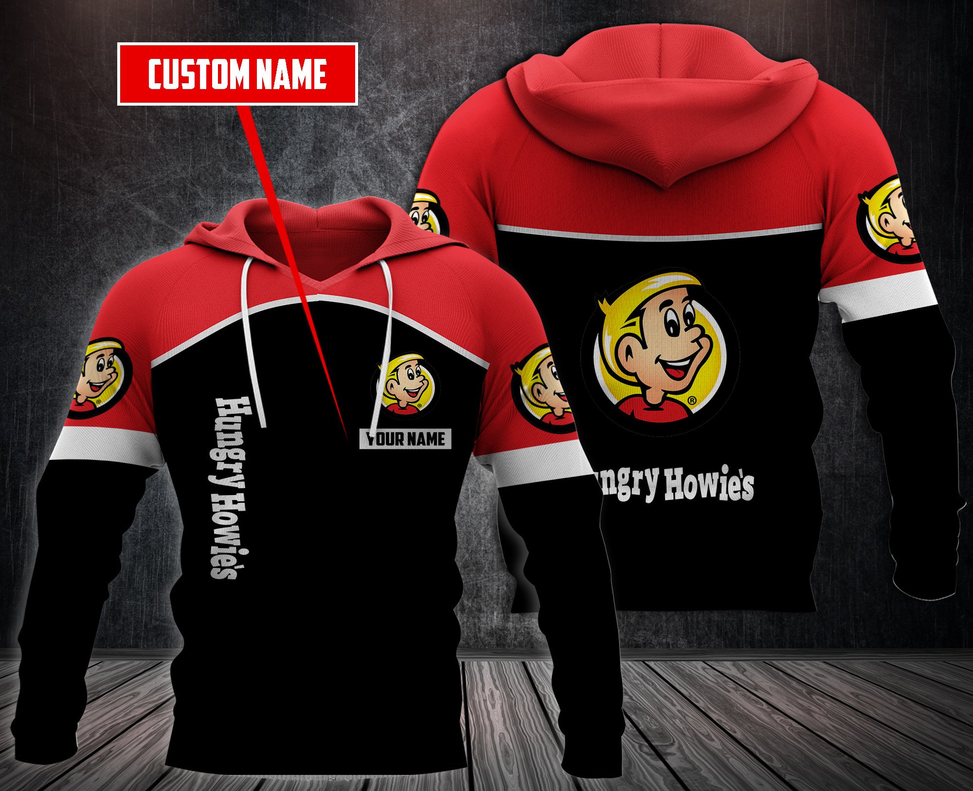 Personalized Hungry Howie’S Pizza Custom 3D Fleece Hoodie Personalized Hungry Howie’S Pizza Custom 3D Fleece Hoodie