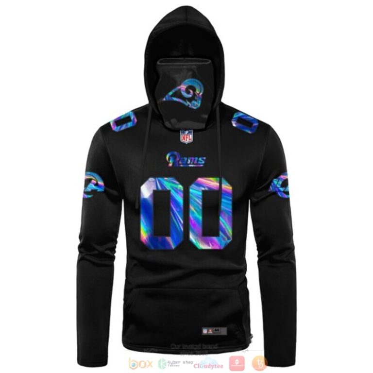 Personalized-Los-Angeles-Rams-Black-Hologram-Nfl-Custom-3D-Hoodie-Mask-2