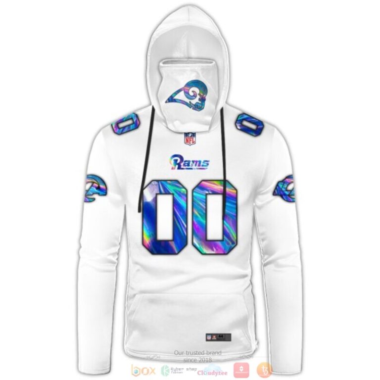 Personalized-Los-Angeles-Rams-White-Hologram-Nfl-Custom-3D-Hoodie-Mask-2