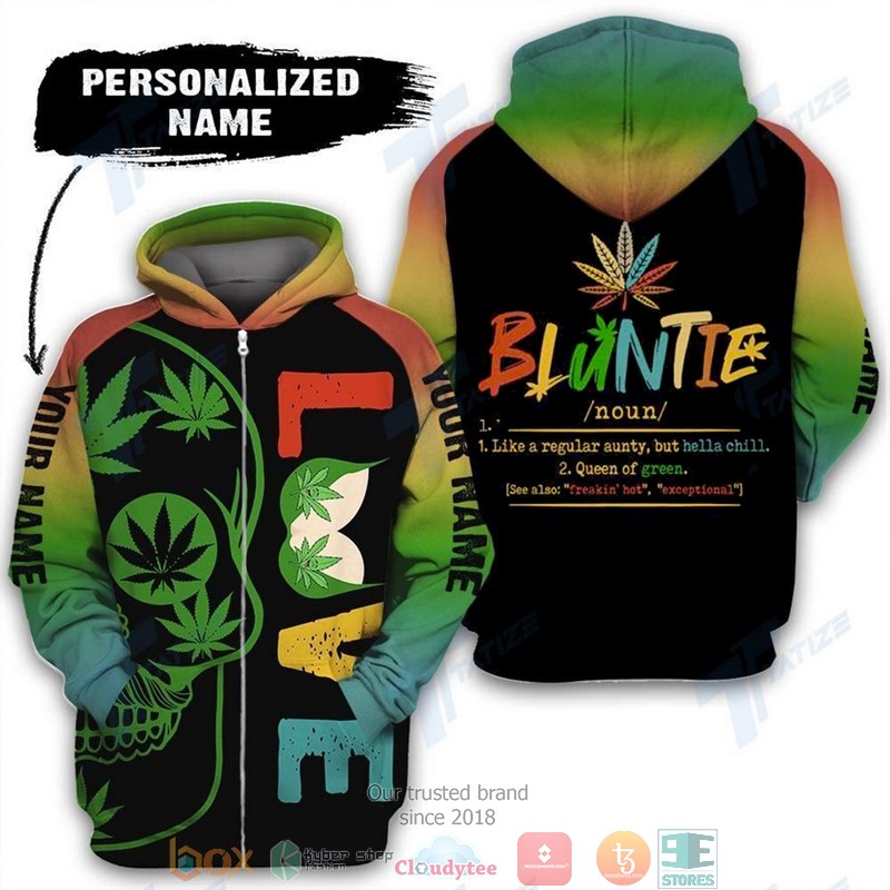 Personalized Love Bluntie Cannabis Marijuana Weed Custom 3D Hoodie Personalized Love Bluntie Cannabis Marijuana Weed Custom 3D Hoodie