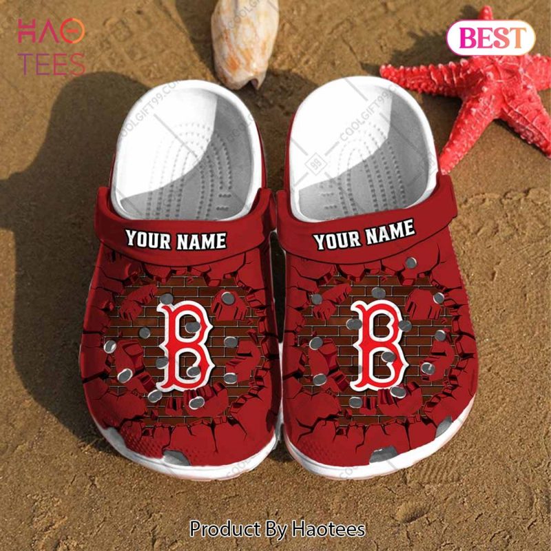 Personalized MLB Boston Red Sox Broken Wall Crocs Personalized MLB Boston Red Sox Broken Wall Crocs
