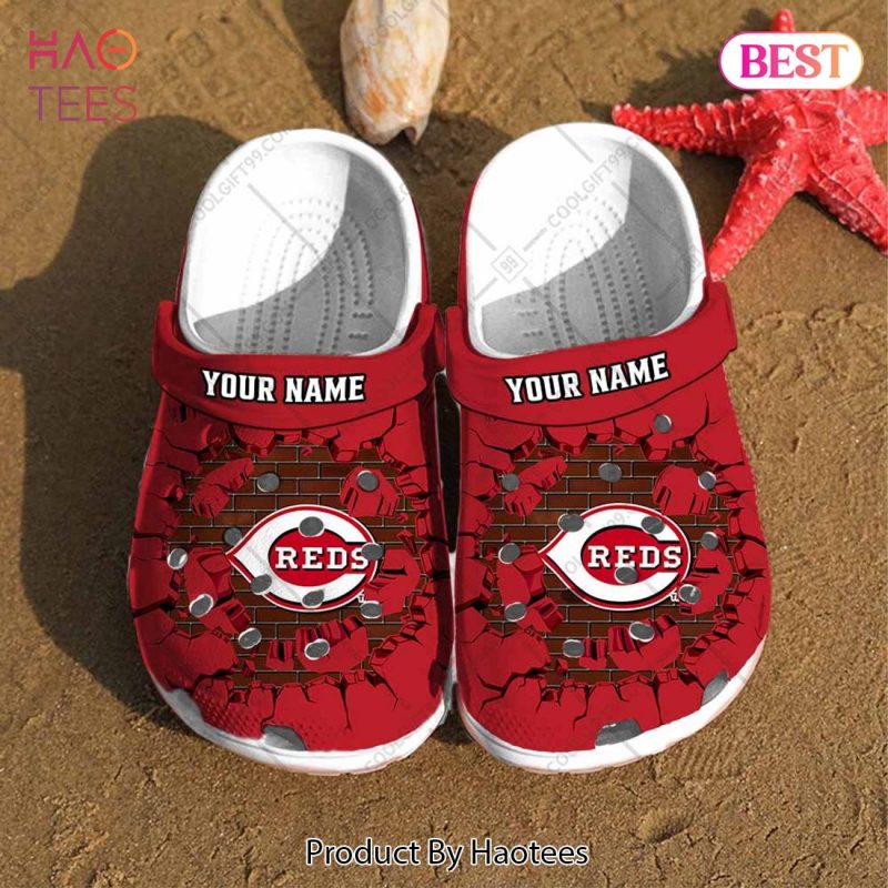 Personalized MLB Cincinnati Reds Broken Wall Crocs Personalized MLB Cincinnati Reds Broken Wall Crocs