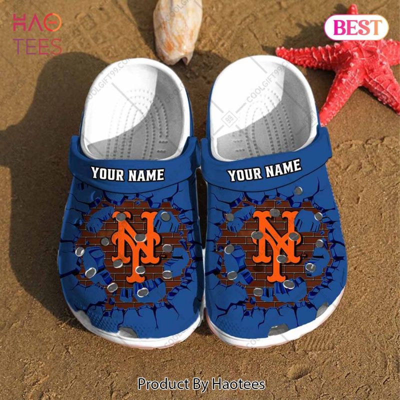 Personalized MLB New York Mets Broken Wall Crocs Personalized MLB New York Mets Broken Wall Crocs