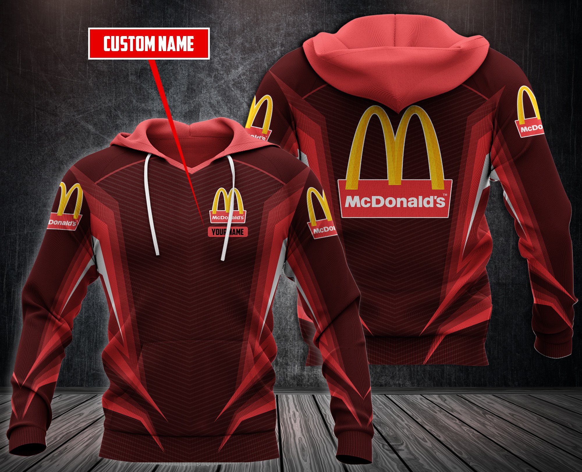 Personalized Mcdonald’S Red Custom All Over Print 3D Hoodie Personalized Mcdonald’S Red Custom All Over Print 3D Hoodie