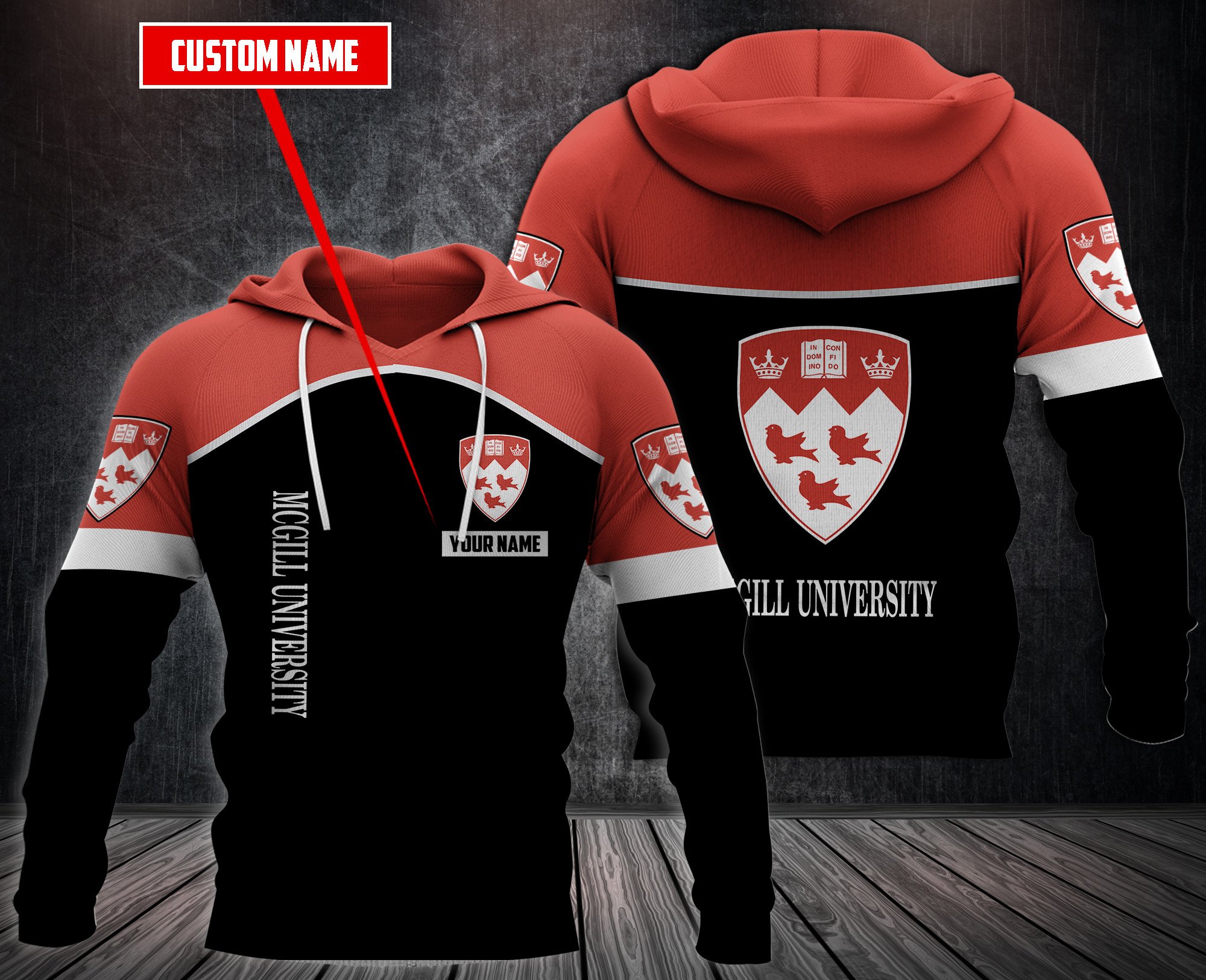 Personalized Mcgill University Custom Hoodie Fleece Hoodie Hot Sale 2024