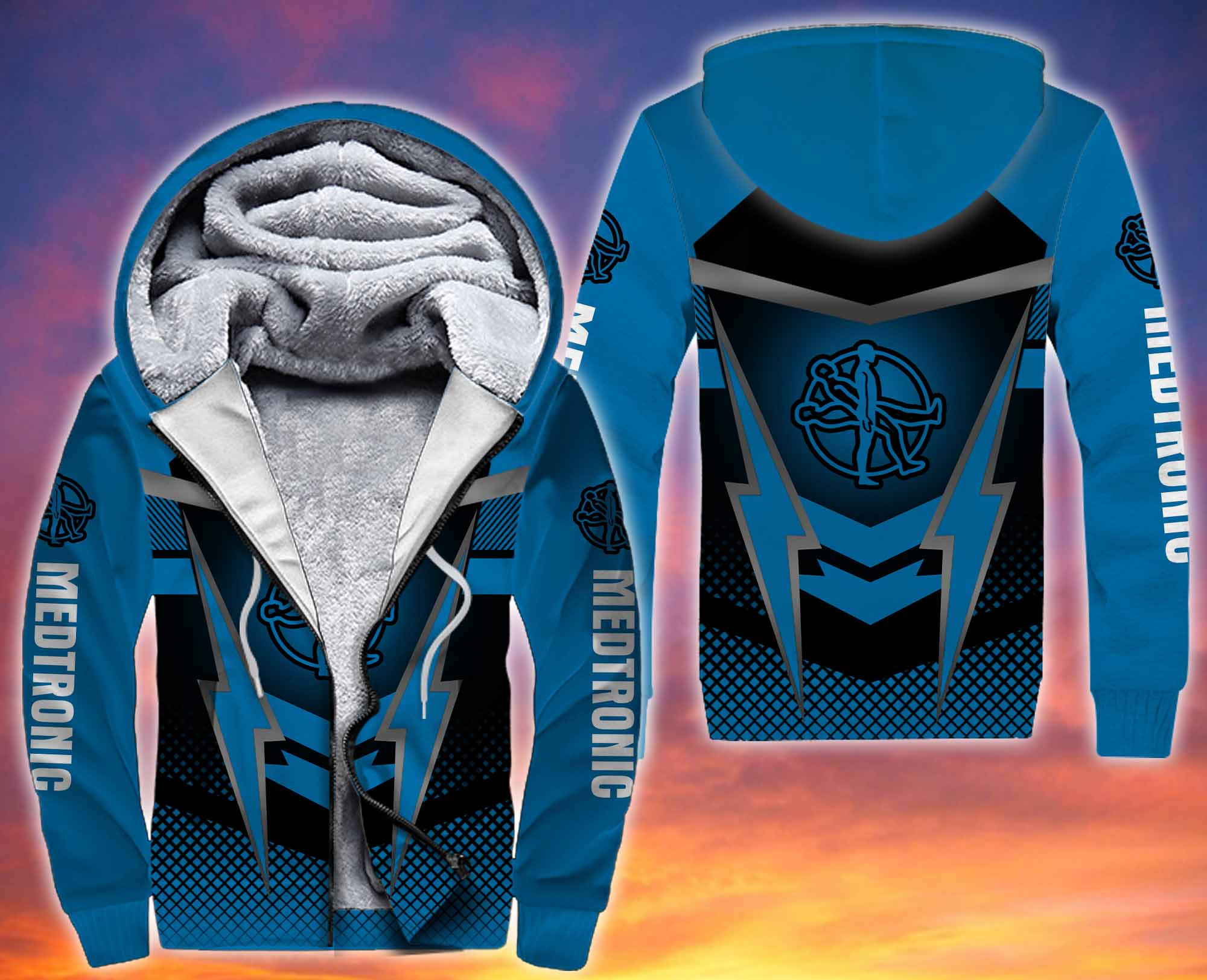 Personalized Medtronic 3D Fleece Hoodie Personalized Medtronic 3D Fleece Hoodie